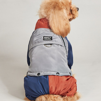 Naujas, spalvą atitinkantis, medvilninis žieminis paltas vidutinio dydžio ir didelių dydžių šunims, šilti ir patogūs, nuimami keturkojų drabužiai.