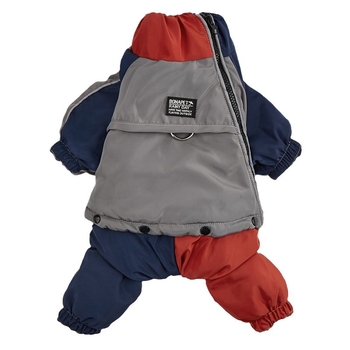Naujas, spalvą atitinkantis, medvilninis žieminis paltas vidutinio dydžio ir didelių dydžių šunims, šilti ir patogūs, nuimami keturkojų drabužiai.