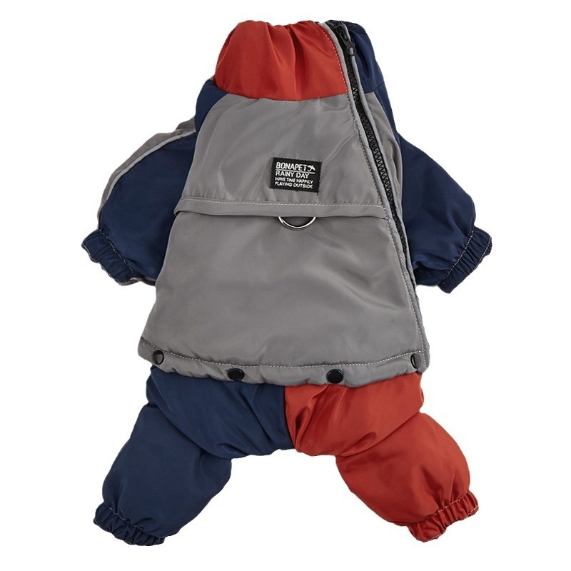 Naujas, spalvą atitinkantis, medvilninis žieminis paltas vidutinio dydžio ir didelių dydžių šunims, šilti ir patogūs, nuimami keturkojų drabužiai.