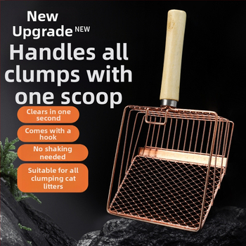 6 kartos kačių kraiko kastuvas ilga rankena metalinis kačių kraiko kastuvas iš nerūdijančio plieno didelis kačių kastuvas išmatoms oficialus valymo įrankis gamyklos tiesioginis pardavimas