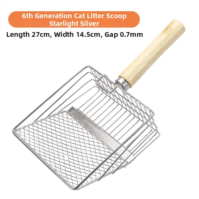 6 kartos kačių kraiko kastuvas ilga rankena metalinis kačių kraiko kastuvas iš nerūdijančio plieno didelis kačių kastuvas išmatoms oficialus valymo įrankis gamyklos tiesioginis pardavimas