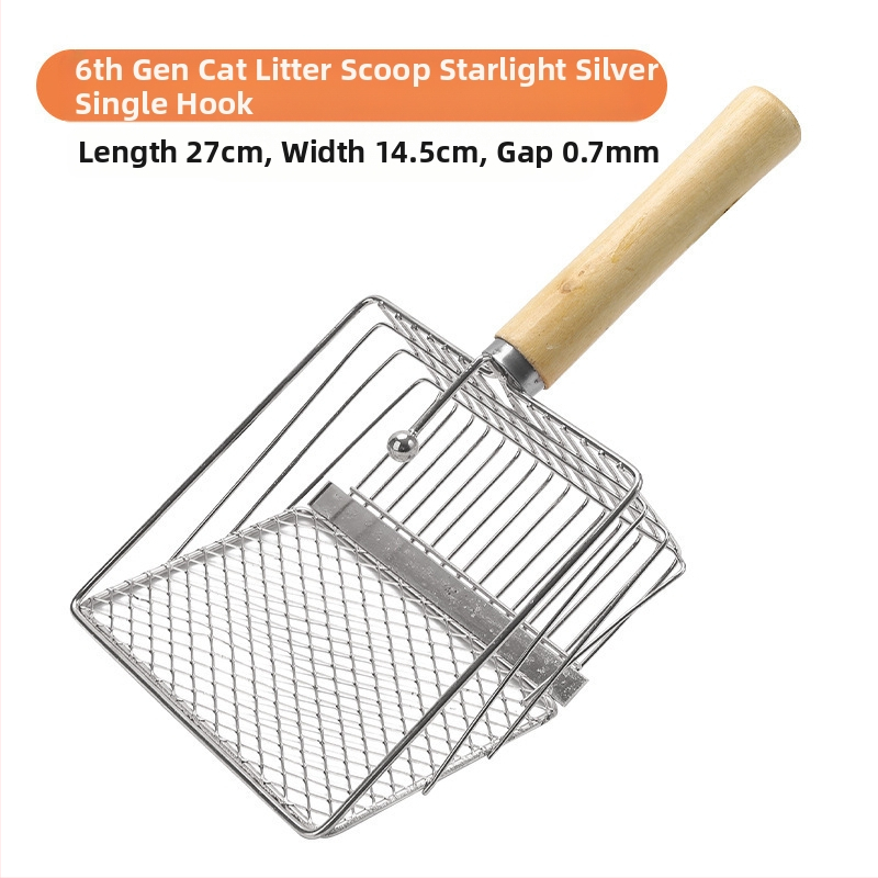 6 kartos kačių kraiko kastuvas ilga rankena metalinis kačių kraiko kastuvas iš nerūdijančio plieno didelis kačių kastuvas išmatoms oficialus valymo įrankis gamyklos tiesioginis pardavimas