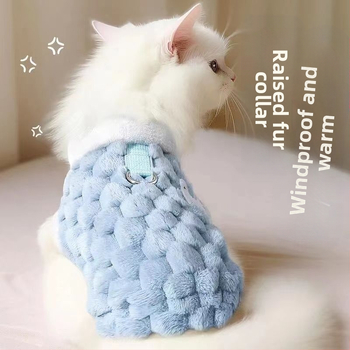 Дрехи за котки, есенни и зимни дрехи против власинки, дрехи за котки Muppet, дрехи за домашни любимци, жилетка, дрехи за котенца, нов стил