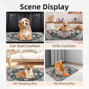Šunų kilimėlis, miegamojo šuns narvo kilimėlis, skirtas „Four Seasons“ bendrosios paskirties naminių gyvūnėlių kilimėlis, katėms, neslystantis voljeras