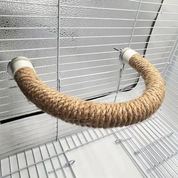 U-образна стойка за птици от сизалово конопено въже, играчка за катерене на птици, папагал, катерене, шлифоване на клюн, шлифоване на нокът, стойка за птици, стълб, аксесоари за клетка за птици