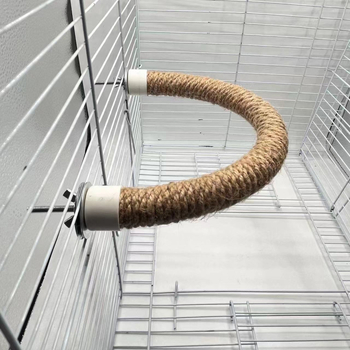 U-образна стойка за птици от сизалово конопено въже, играчка за катерене на птици, папагал, катерене, шлифоване на клюн, шлифоване на нокът, стойка за птици, стълб, аксесоари за клетка за птици