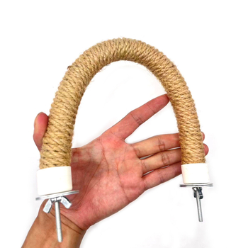 U-образна стойка за птици от сизалово конопено въже, играчка за катерене на птици, папагал, катерене, шлифоване на клюн, шлифоване на нокът, стойка за птици, стълб, аксесоари за клетка за птици