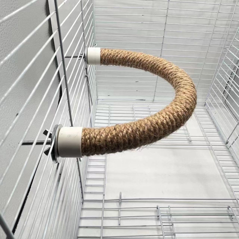 U-образна стойка за птици от сизалово конопено въже, играчка за катерене на птици, папагал, катерене, шлифоване на клюн, шлифоване на нокът, стойка за птици, стълб, аксесоари за клетка за птици