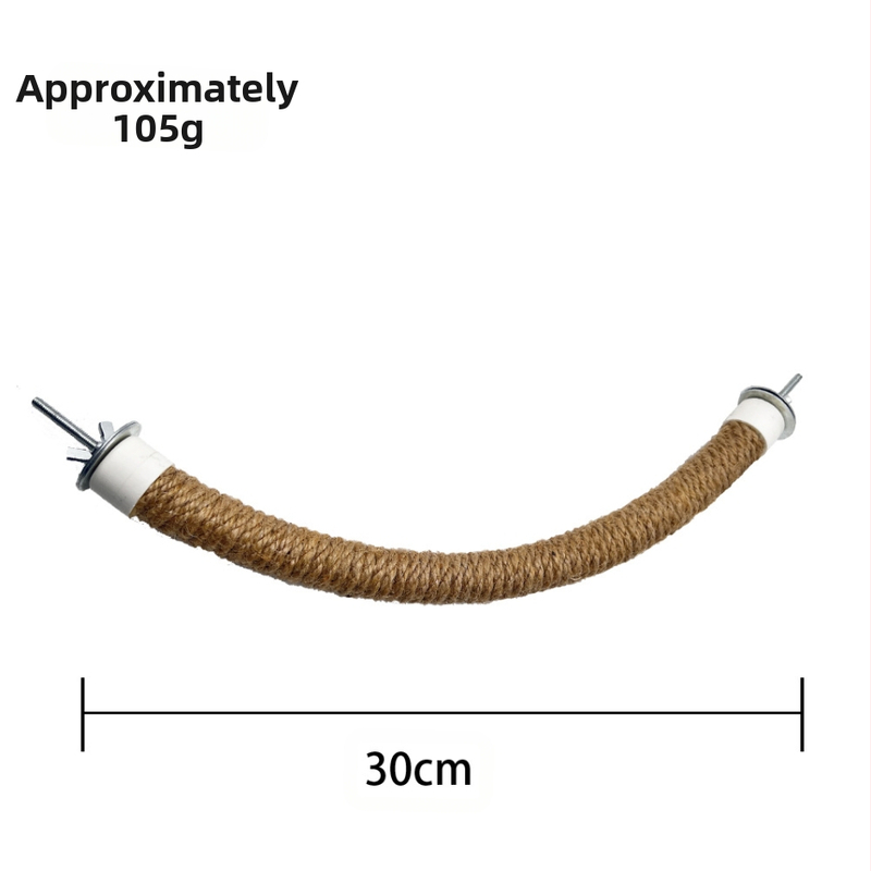 U-образна стойка за птици от сизалово конопено въже, играчка за катерене на птици, папагал, катерене, шлифоване на клюн, шлифоване на нокът, стойка за птици, стълб, аксесоари за клетка за птици