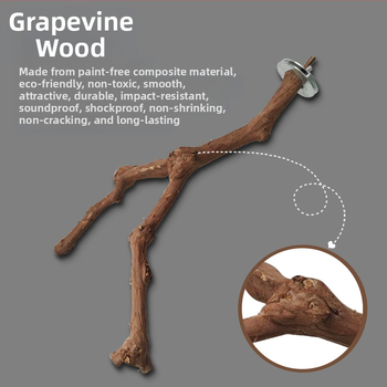 „Yuedi“ vynuogių medinė meškerė, paukščių stotelė, vynuogių narvo šlifavimo žnyplės, meškerė, papūgų paukščių stotelė