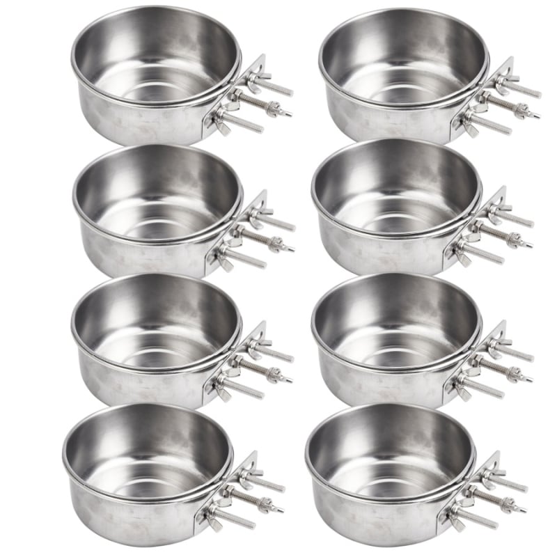 Чаша за храна за папагали, купа за храна от неръждаема стомана, кутия за храна, купа за храна, корито за вода, специална храна за птици, чаша против пръскане