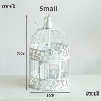 Europietiško stiliaus geležinės dekoracijos, paukščių narvelis, balti langai, fotografija, baldai, rekvizitai, viešbutis, vestuvės, mėsingi, retro stiliaus papuošalai