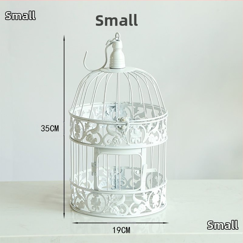 Железни декорации в европейски стил, птича клетка, бял прозорец, фотография, обзавеждане, реквизит, хотел, сватба, месести ретро орнаменти