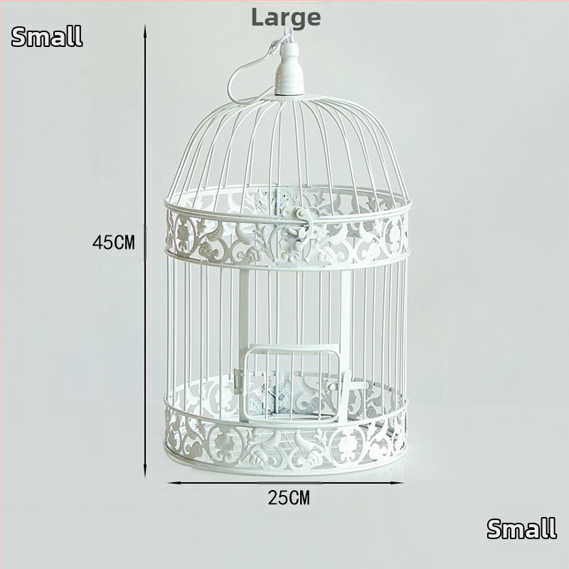 Железни декорации в европейски стил, птича клетка, бял прозорец, фотография, обзавеждане, реквизит, хотел, сватба, месести ретро орнаменти