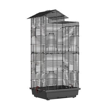 Papūgos paukščių narvelis, didelis vielinis namų dekoratyvus Xuanfeng bijūnų dviaukštis vilos formos narvelis, ypač didelis horizontalus vielinis metalinis narvelis