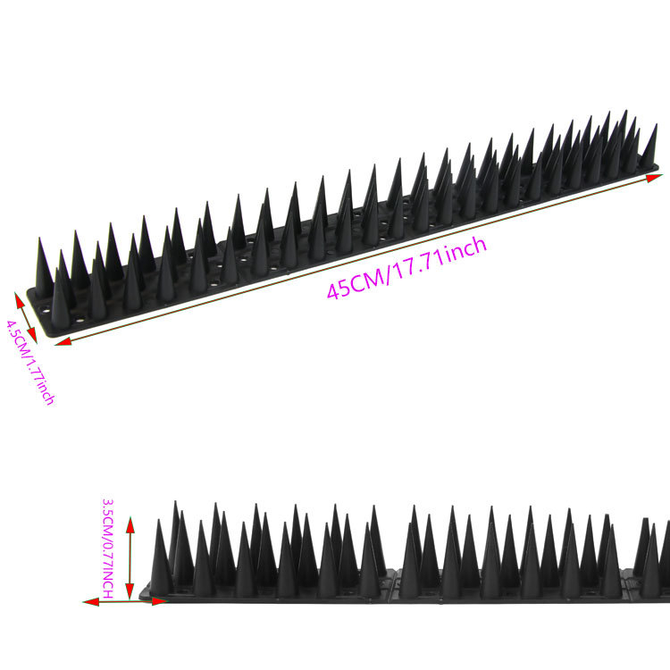 Amazon Черен 3.5CM висок 45CM извит антикотешки трън за задвижване на котка трън улов за котка плаши котка цветна кутия 12 броя антиптичи трън