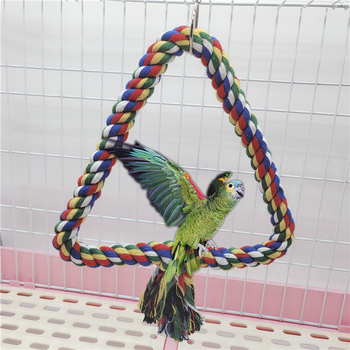 Papūgos laipiojimo virvė, paukščių stoties strypas, medvilninė virvė, pasukamos kopėčios, kryžminis kraštas, naminių paukščių reikmenys, papūgos paukščių stovas
