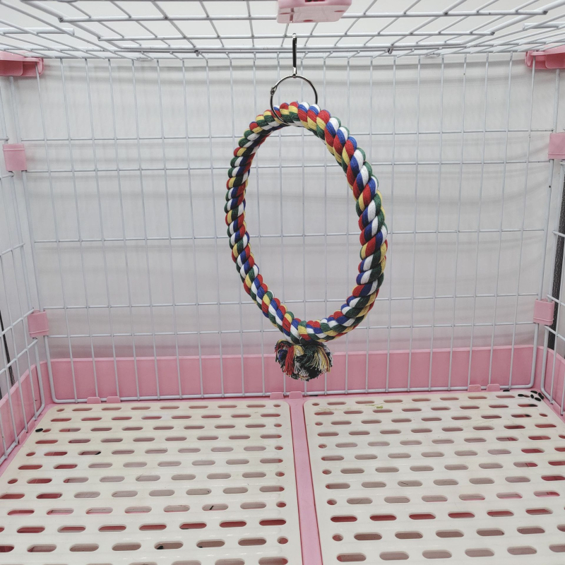 Papūgos laipiojimo virvė, paukščių stoties strypas, medvilninė virvė, pasukamos kopėčios, kryžminis kraštas, naminių paukščių reikmenys, papūgos paukščių stovas