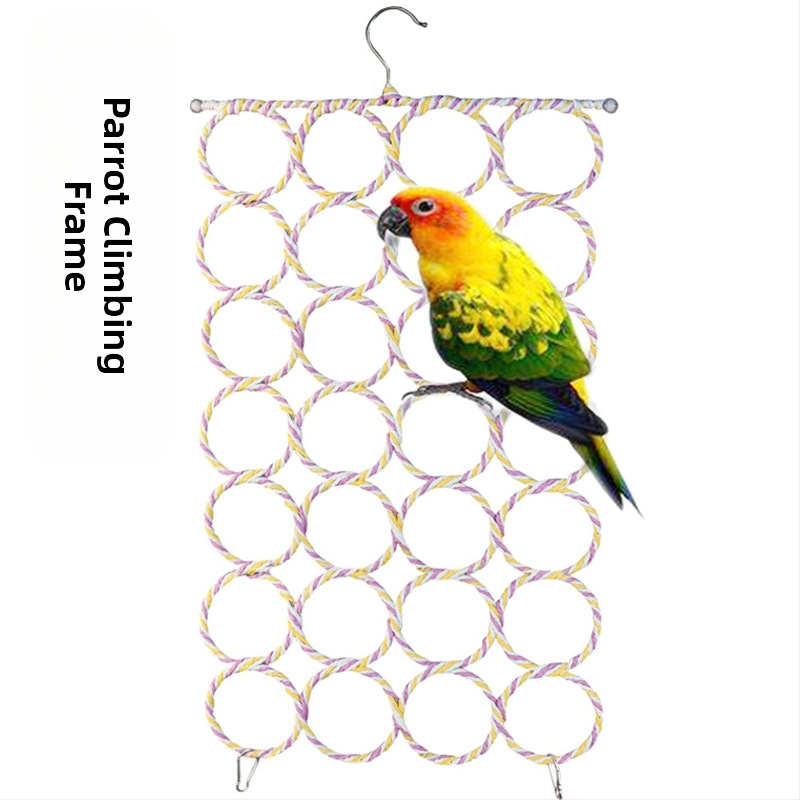 Paukščių žaislų reikmenys Tigro bijūno vidutinės ir didelės papūgos laipiojimo sūpynės pakaba mankštai graužiantis krūminių dantų žaislas
