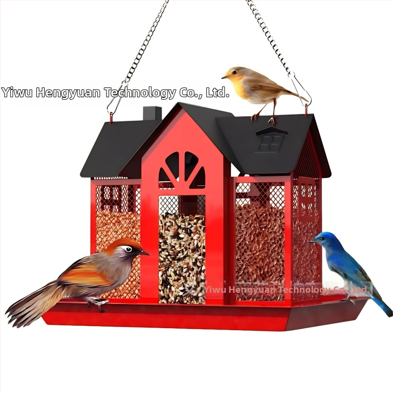 Трансгранична нова хранилка за птици, креативна люлка, метална хранилка за катерици, вътрешен двор, колибри, висяща декорация за открито