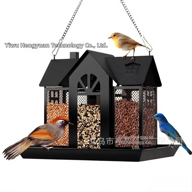 Трансгранична нова хранилка за птици, креативна люлка, метална хранилка за катерици, вътрешен двор, колибри, висяща декорация за открито