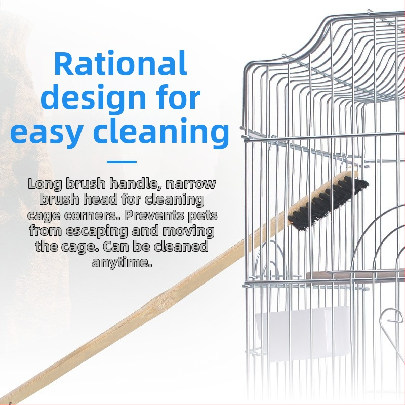 Четка за почистване на клетка за птици Big Brother, дрозд, папагал, аксесоари за клетка за птици, заек, морско свинче, катерица Тоторо, четка за почистване на клетка за домашни любимци