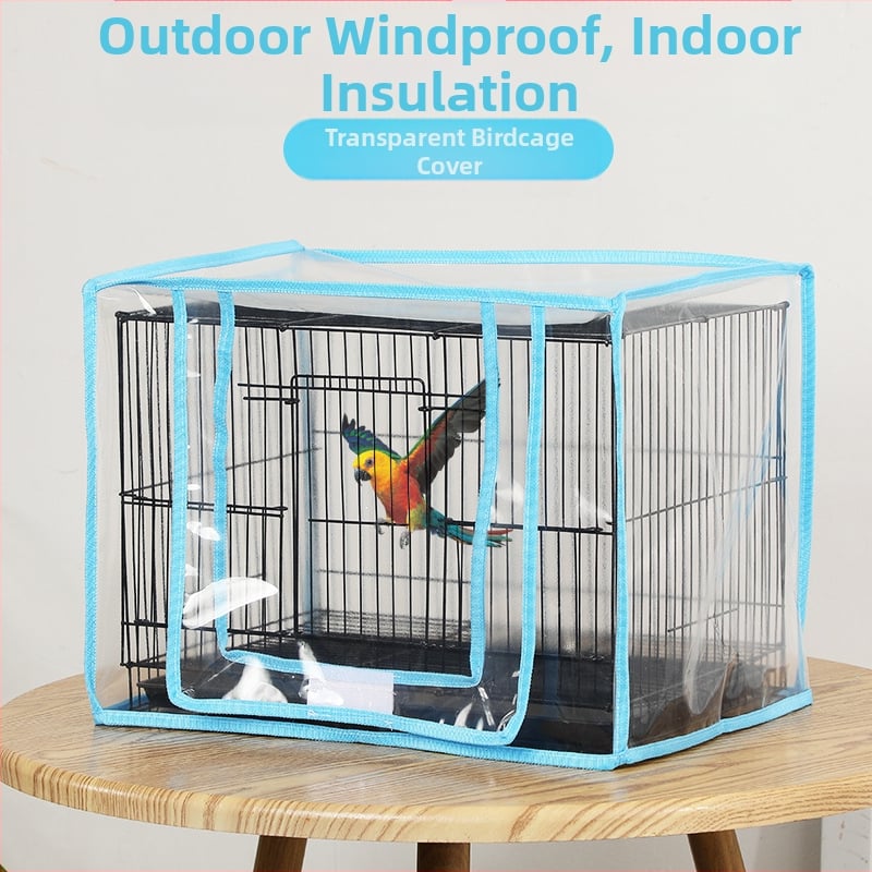 Ειδικό κλουβί πτήσης με κάλυμμα για πουλιά από διασυνοριακό μανδύα, αντι-πιτσιλίσματα, αντι-φτερά, διαφανές, αδιάβροχο, αδιάβροχο κάλυμμα, ανθεκτικό στη σκόνη, κατά των κουνουπιών