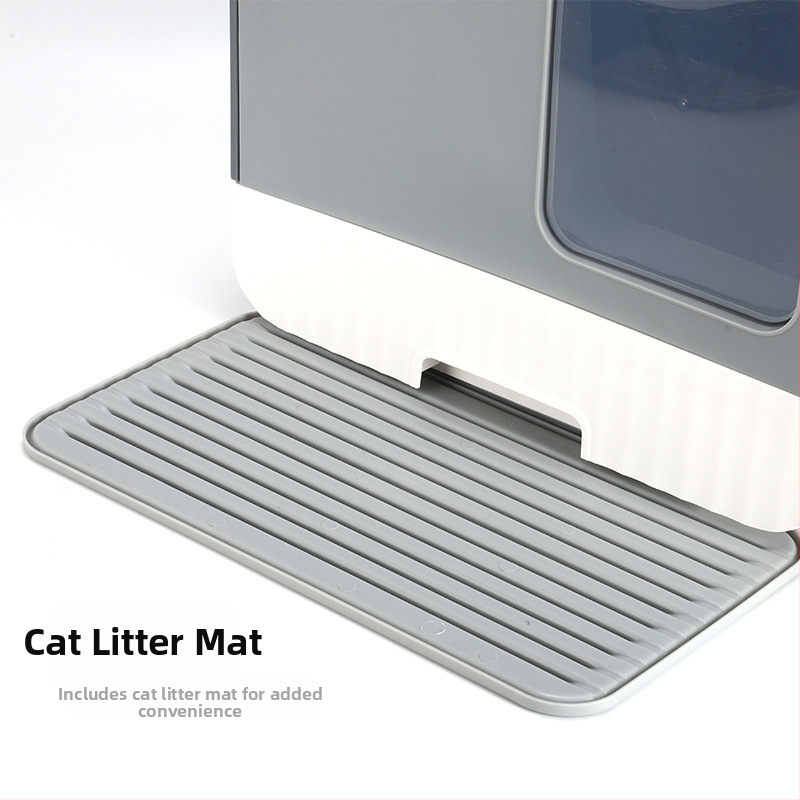 Mājas tipa kaķu pakaišu kaste ar pretšļakatu funkciju, liela, pilnībā slēgta atvilktne, kaķu tualete, dezodorants, jaunu kaķu pakaišu kaste, kaķu pakaišu kaste