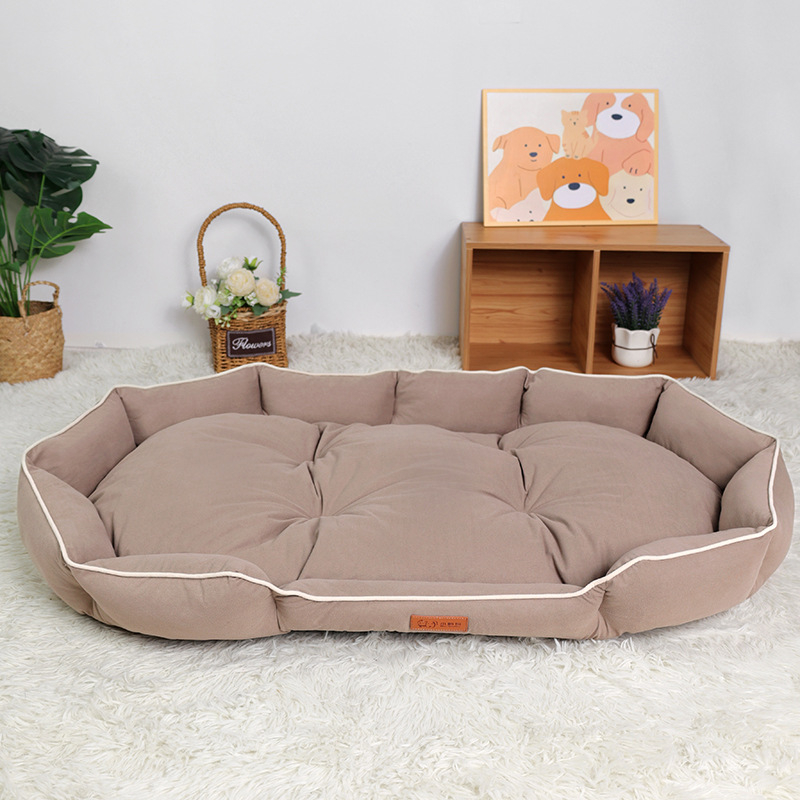 Kutyakennel Kutyaszőnyeg Utánzat Vászon Kerek Kennel Csúszásmentes Kis és Közepes Testű Kutyáknak Téli Meleg Kutyaketrec Kutyaágy Kisállat Fekhely Macskakennel