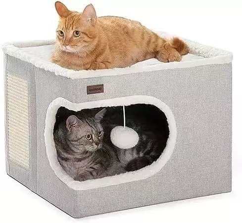 Sklopivo gnijezdo za kućne ljubimce, poluzatvoreno kućice za velike mačke, zimska topla oprema za kućne ljubimce, univerzalno sklopivo, četiri godišnja doba