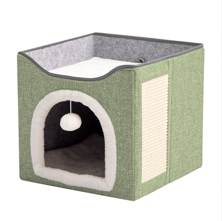 Sklopivo gnijezdo za kućne ljubimce, poluzatvoreno kućice za velike mačke, zimska topla oprema za kućne ljubimce, univerzalno sklopivo, četiri godišnja doba