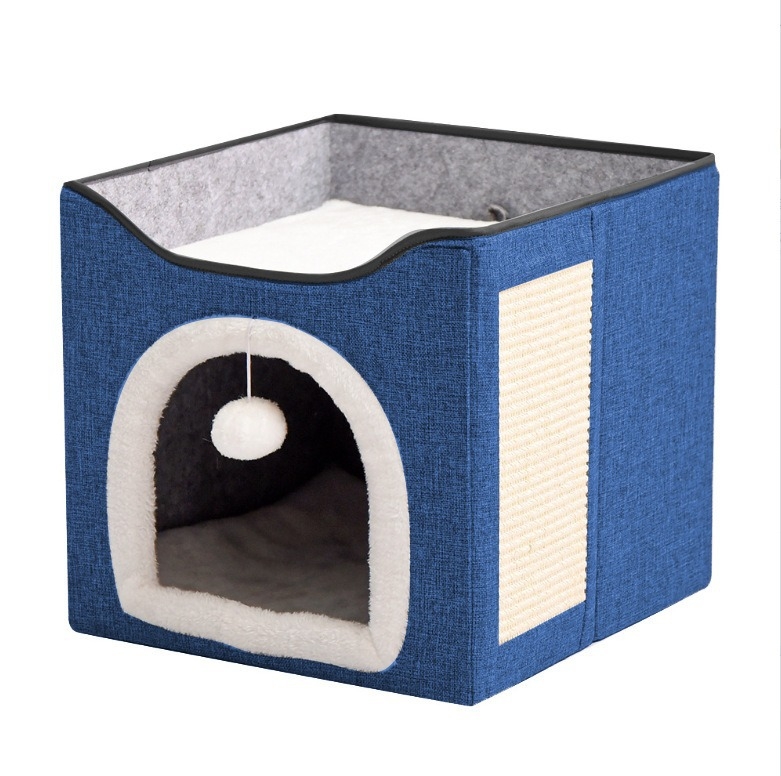 Sklopivo gnijezdo za kućne ljubimce, poluzatvoreno kućice za velike mačke, zimska topla oprema za kućne ljubimce, univerzalno sklopivo, četiri godišnja doba