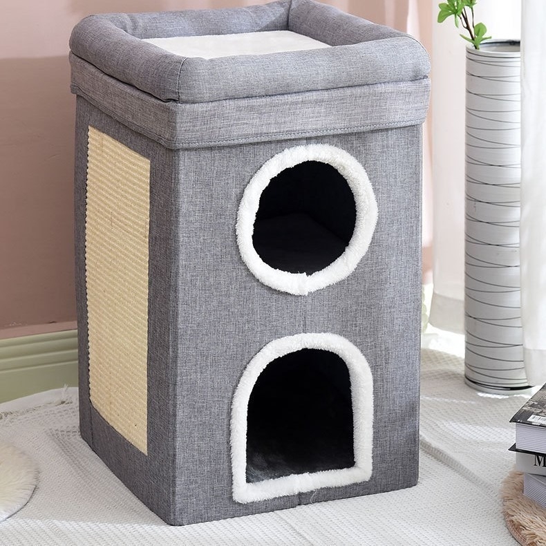 Sklopivo gnijezdo za kućne ljubimce, poluzatvoreno kućice za velike mačke, zimska topla oprema za kućne ljubimce, univerzalno sklopivo, četiri godišnja doba