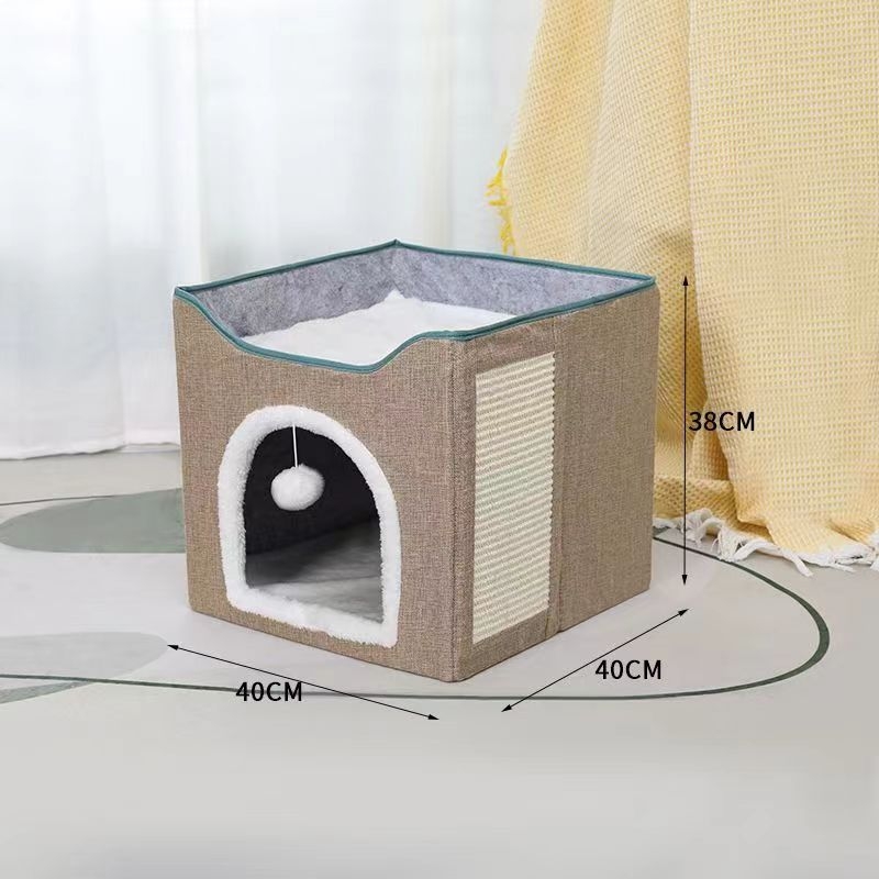 Sklopivo gnijezdo za kućne ljubimce, poluzatvoreno kućice za velike mačke, zimska topla oprema za kućne ljubimce, univerzalno sklopivo, četiri godišnja doba