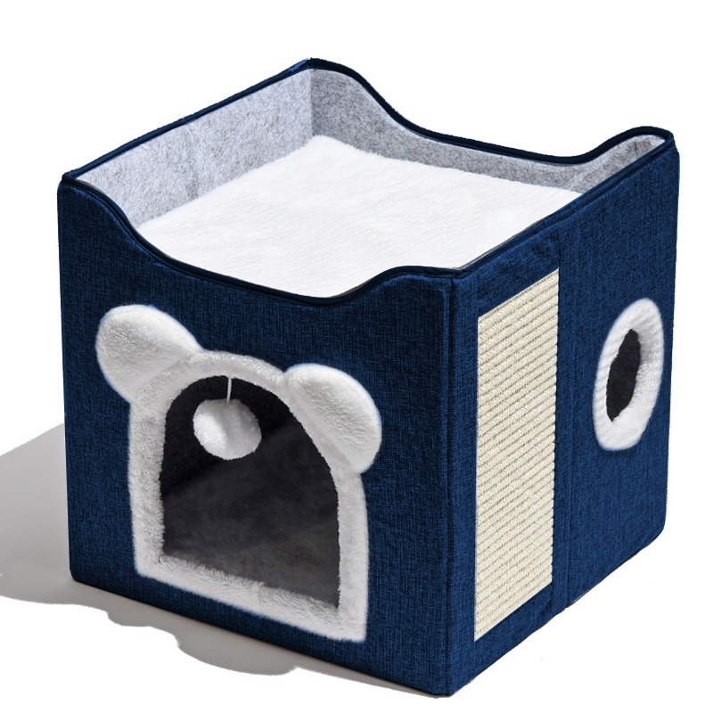 Sklopivo gnijezdo za kućne ljubimce, poluzatvoreno kućice za velike mačke, zimska topla oprema za kućne ljubimce, univerzalno sklopivo, četiri godišnja doba
