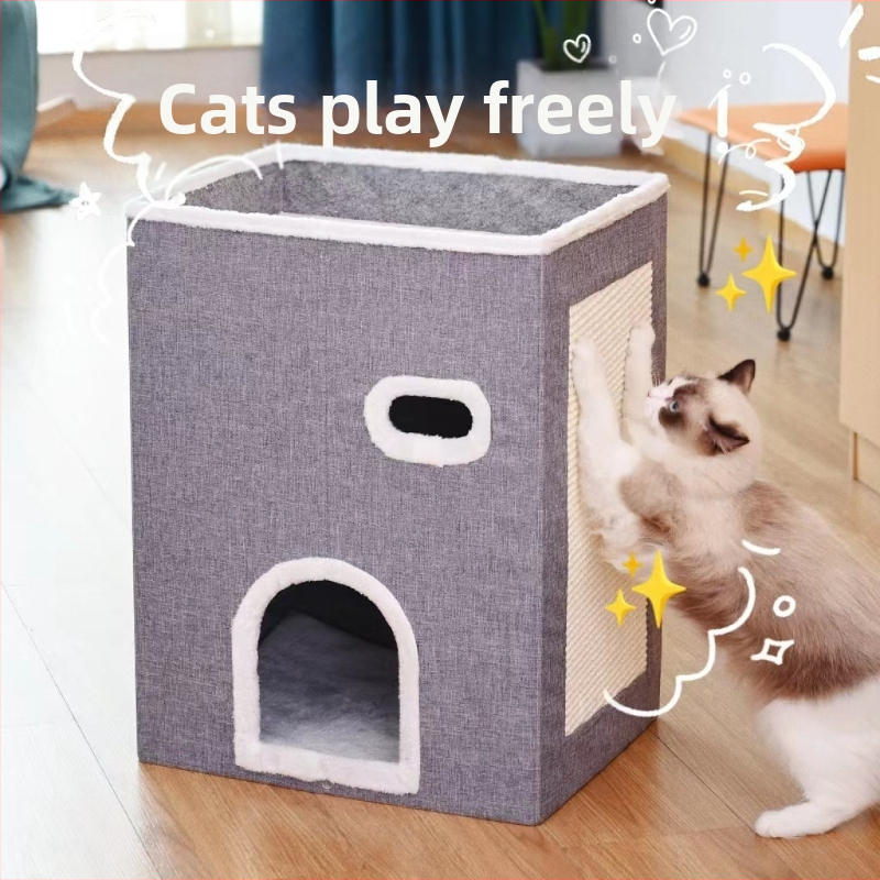 Sklopivo gnijezdo za kućne ljubimce, poluzatvoreno kućice za velike mačke, zimska topla oprema za kućne ljubimce, univerzalno sklopivo, četiri godišnja doba
