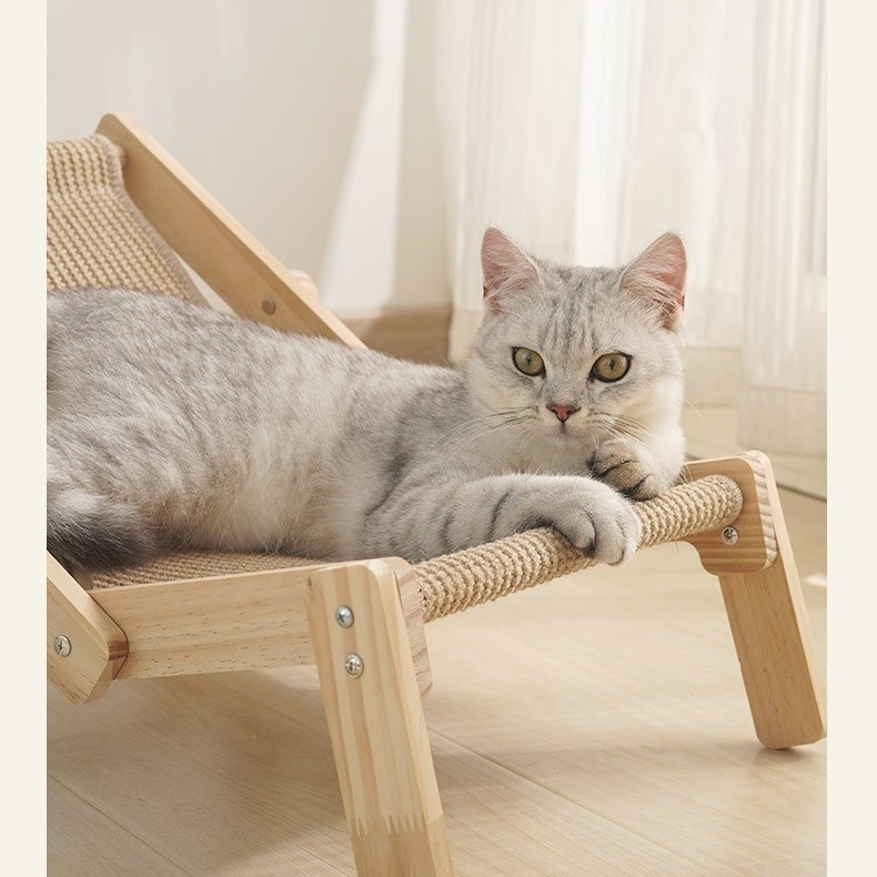 Szizál macska fekvőfotel függőágy bölcső macskaszék macskakanapé mászóka játék nyári macskafészek korpásodásmentes macska kaparódeszka