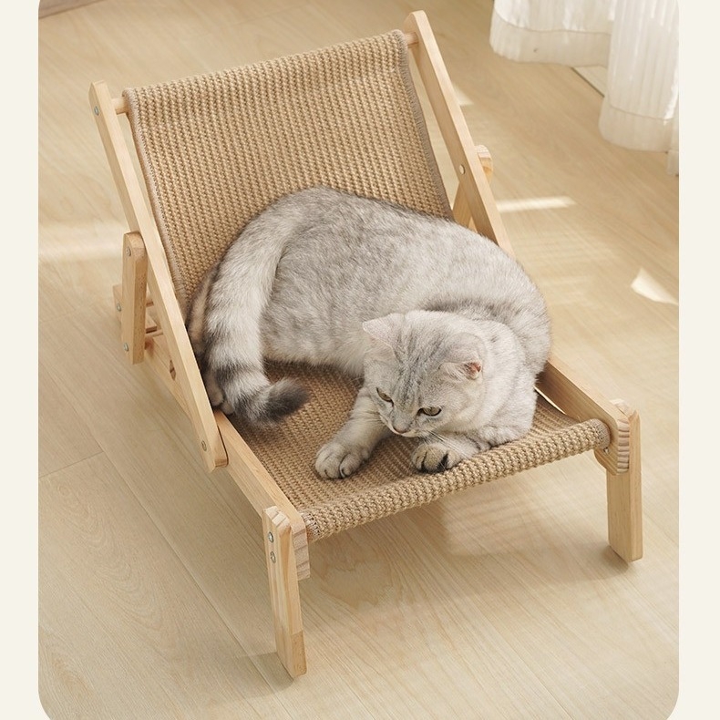 Szizál macska fekvőfotel függőágy bölcső macskaszék macskakanapé mászóka játék nyári macskafészek korpásodásmentes macska kaparódeszka