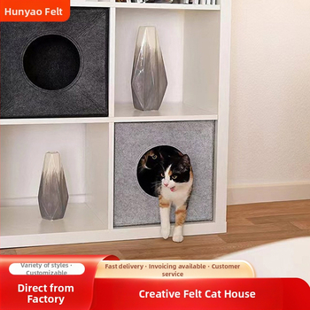 Διασυνοριακή φωλιά κατοικίδιων ζώων από τσόχα, φωλιά γάτας με αφαιρούμενο και πλενόμενο χαλάκι από τσόχα, φωλιά κατοικίδιων ζώων από τσόχα, φωλιά γάτας από τσόχα, χονδρική, προσαρμοσμένη