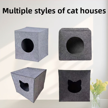 Διασυνοριακή φωλιά κατοικίδιων ζώων από τσόχα, φωλιά γάτας με αφαιρούμενο και πλενόμενο χαλάκι από τσόχα, φωλιά κατοικίδιων ζώων από τσόχα, φωλιά γάτας από τσόχα, χονδρική, προσαρμοσμένη