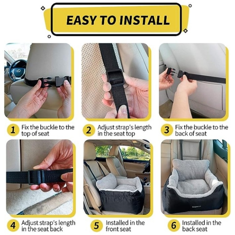 „Amazon“ populiarus naminių gyvūnėlių automobilio kilimėlis, šunų išvykos sėdynės kilimėlis, mažo vidutinio dydžio šunų voljero priekinė sėdynė