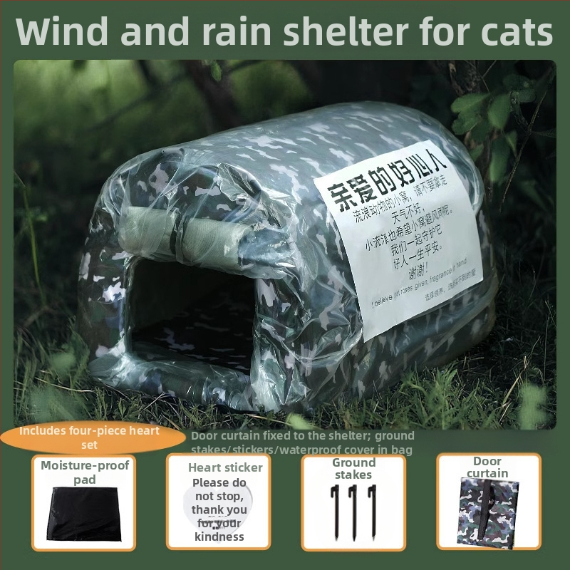 Jesen i zima topla vodootporna ljubav lutalice životinje lučna kuća mačje gnijezdo hladni snijeg šator pseća kućica gnijezdo za kućne ljubimce