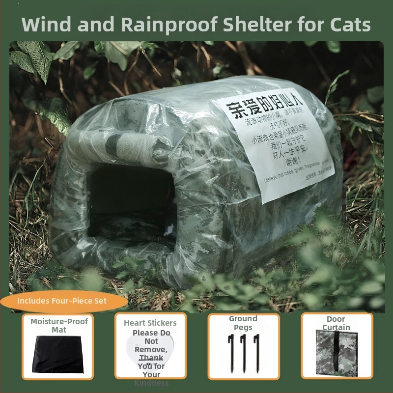 Jesen i zima topla vodootporna ljubav lutalice životinje lučna kuća mačje gnijezdo hladni snijeg šator pseća kućica gnijezdo za kućne ljubimce