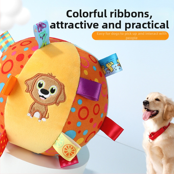 Uus koeraheli mängupalli mängurõngaspall kui karupuust koer kuldne retriiver purihammaste hammustuskindel eneseleevendus