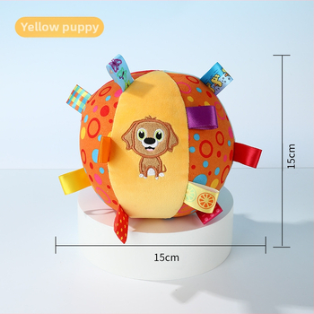 Uus koeraheli mängupalli mängurõngaspall kui karupuust koer kuldne retriiver purihammaste hammustuskindel eneseleevendus