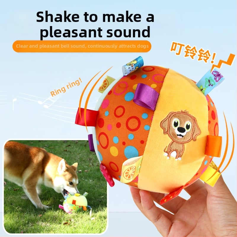 Uus koeraheli mängupalli mängurõngaspall kui karupuust koer kuldne retriiver purihammaste hammustuskindel eneseleevendus