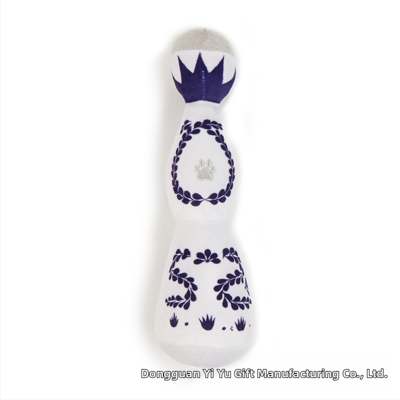 Ново на склад Плюшена играчка за глас за домашни любимци с цветна емайлирана форма на бутилка вино за куче и котка