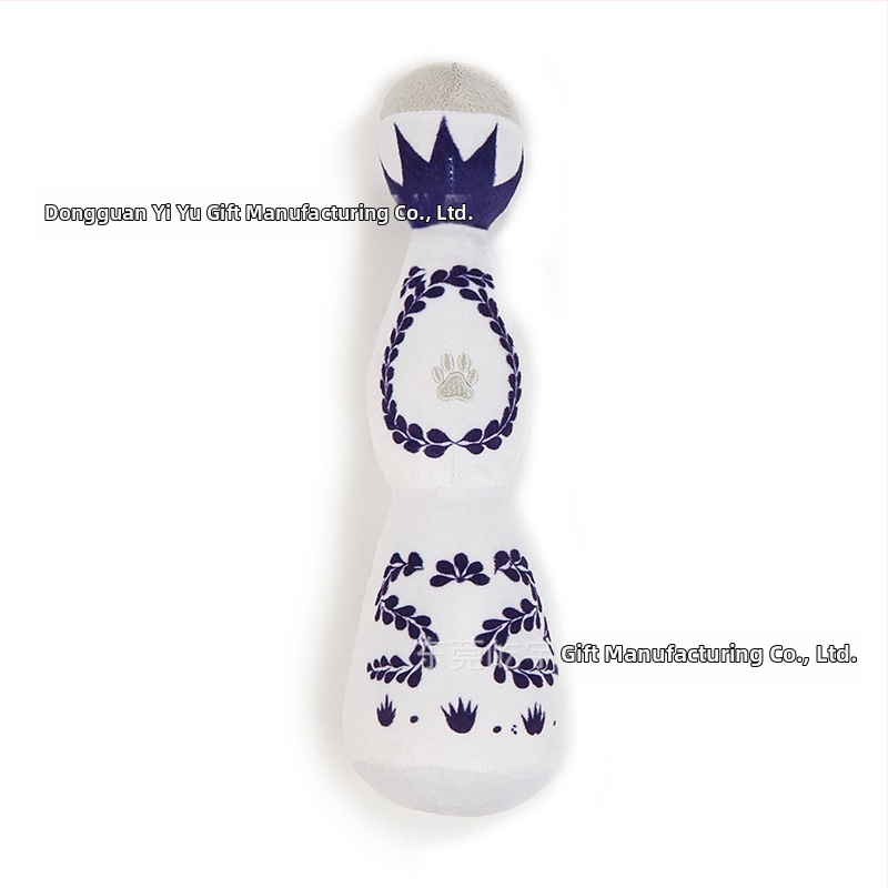 Uus laos lemmiklooma häälega pehme värviline emailiga veinipudeli kujuline koera-kassi lemmiklooma häälega pehme mänguasi