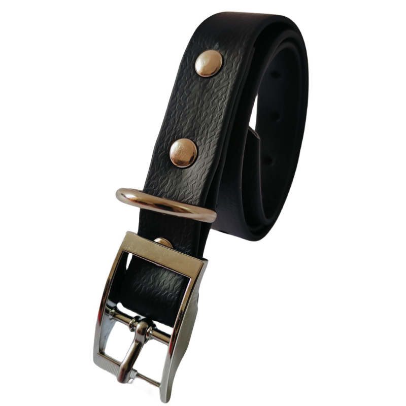 Tarpvalstybinis naminių šunų guminis reljefinis antkaklis, PVC, vandeniui atsparus ir apsaugantis nuo užsiteršimo, reguliuojamas dideliems, vidutinio ir mažo dydžio šunims