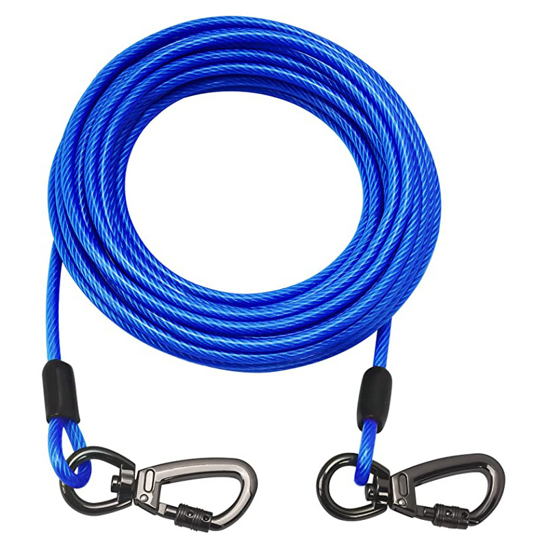 Naminių gyvūnėlių vasaros reikmenys „Amazon“ sprogimai, vandeniui atsparūs, nešvariems, raišteliams atsparūs, plieniniai vieliniai lynai, apsaugantys nuo kramtymo šunims, traukos virvė